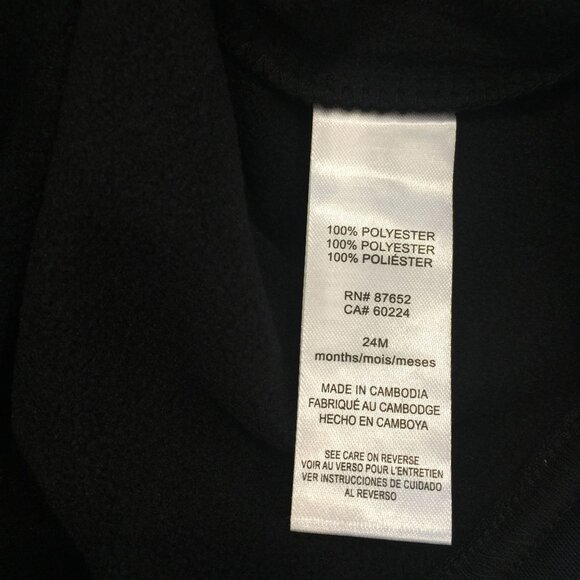 MESSI Collection 24 Months Toddler Hooded Top & Pants Black Pink 2 Piece Set - Picture 4 of 4